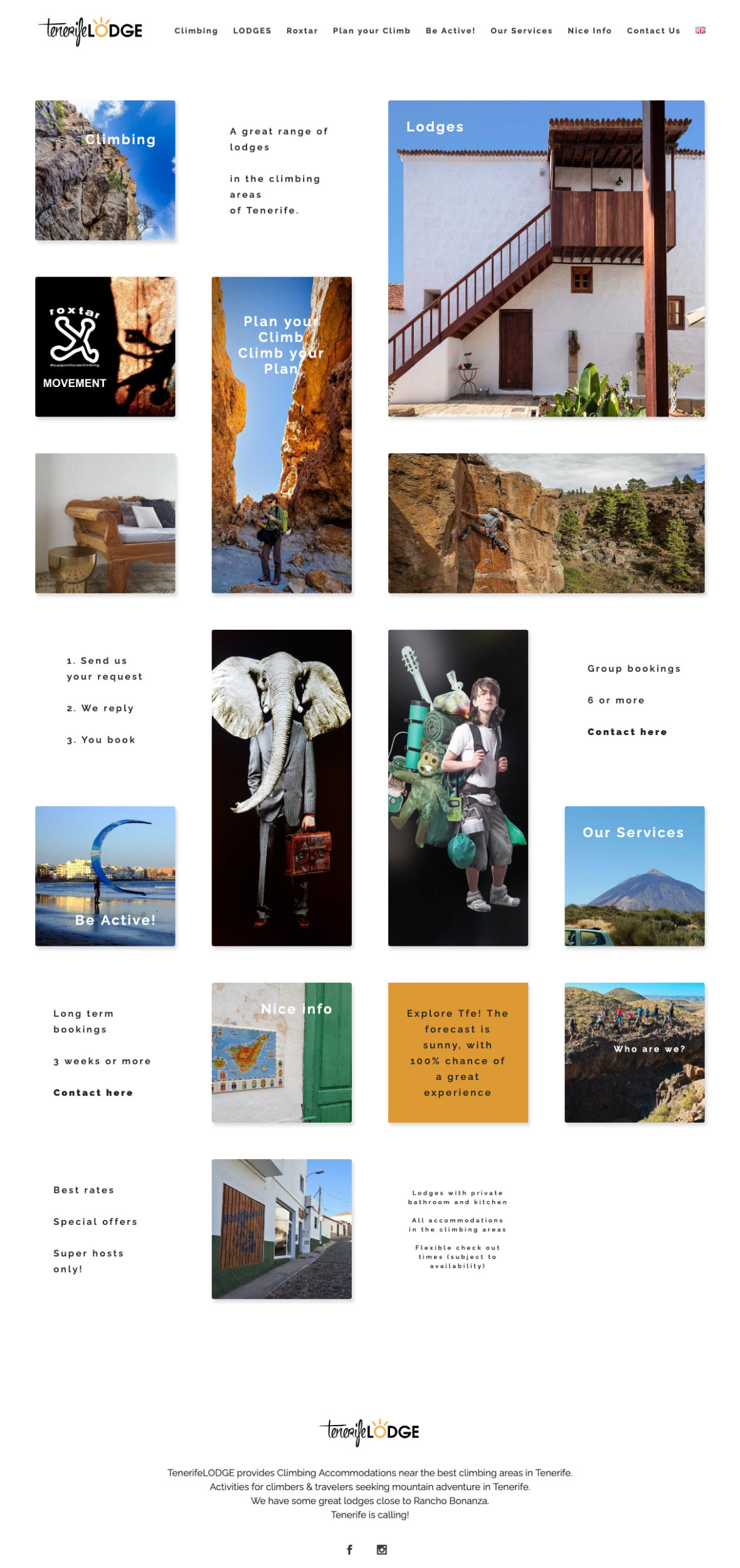 Desarrollo web Wordpress (TenerifeLodge) y diseño del logo